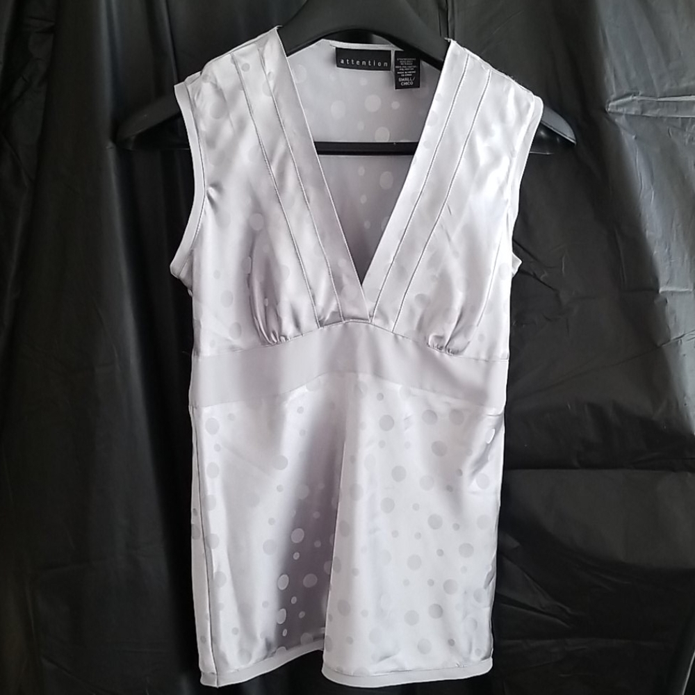 Attention Grey sleeveless top size s